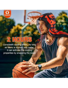 Toalla con Capucha Refrigerante Sukeen - Microfibra 63.5x30.5cm 2
