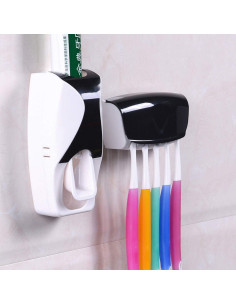 Dispensador Automático de Pasta de Dientes UpTuoLi Negro con Soporte 2