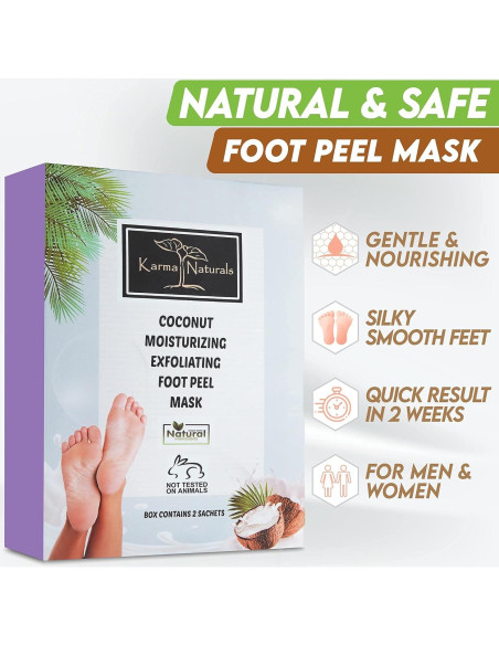 Máscaras Exfoliantes para Pies Karma Organic - Hidratación y Reparación