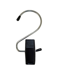 Clip Todo Negro NAHANCO 610B con Gancho de Cromo - Paquete de 100