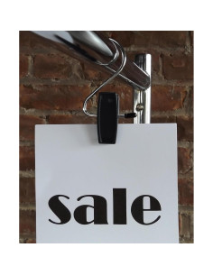 Clip Todo Negro NAHANCO 610B con Gancho de Cromo - Paquete de 100 2