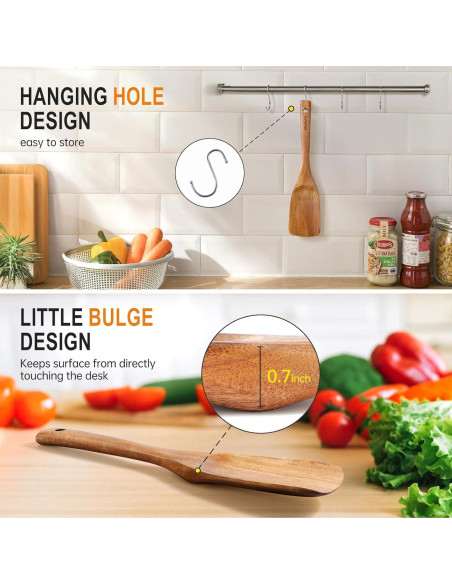 Set de Utensilios de Cocina de Madera de Teca Mooues 10 Piezas