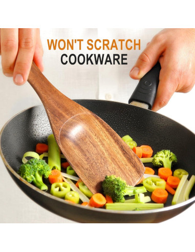 Set de Utensilios de Cocina de Madera de Teca Mooues 10 Piezas