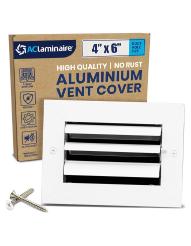 Rejilla de Ventilación de Aluminio 4x6 cm Laminaire - Silenciosa