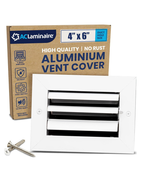 Rejilla de Ventilación de Aluminio 4x6 cm Laminaire - Silenciosa