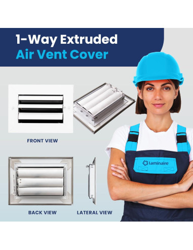 Rejilla de Ventilación de Aluminio 4x6 cm Laminaire - Silenciosa