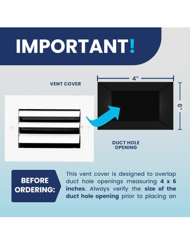 Rejilla de Ventilación de Aluminio 4x6 cm Laminaire - Silenciosa