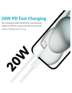 Cargador Rápido 20W USB C CYQAPC para iPhone y iPad 2