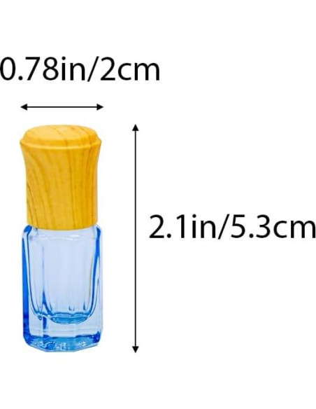 10 Botellas Roller 3ml Tutuxio Vidrio Varios Colores