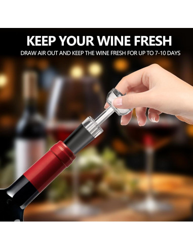 Abridor de Vino Eléctrico BGFOX Recargable Acero Inoxidable