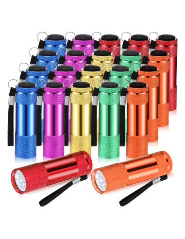 20 Linternas LED Mini VIHOSE Aluminio Portátiles Brillantes