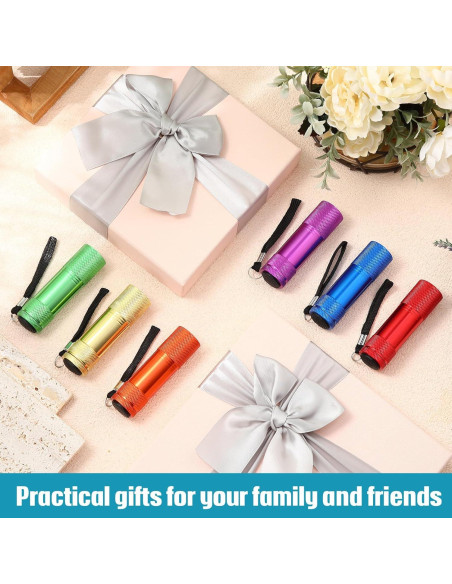 20 Linternas LED Mini VIHOSE Aluminio Portátiles Brillantes