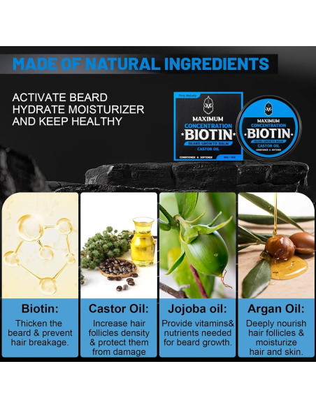 Bálsamo para Barba First Melody 56.7g Biotina Aceites Naturales