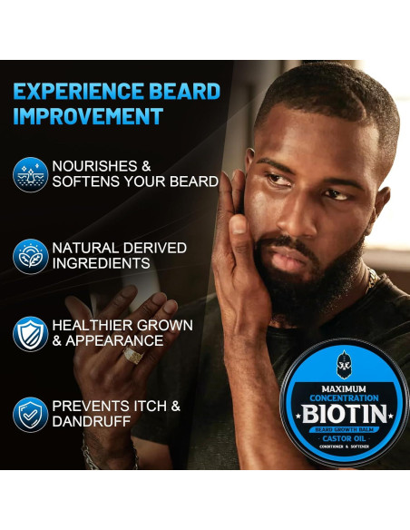 Bálsamo para Barba First Melody 56.7g Biotina Aceites Naturales