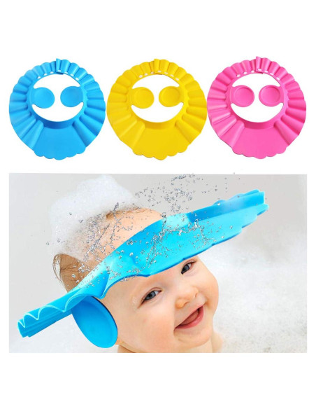 Gorro de Ducha para Bebé FEBSNOW - 3 Piezas Ajustable