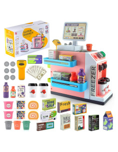 Juego de Rol Caja Registradora CYYSFIVQZ Rosa 46 Piezas