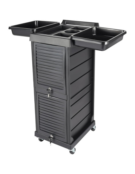 Carro de salón de belleza lkoewqzamx 7 niveles negro