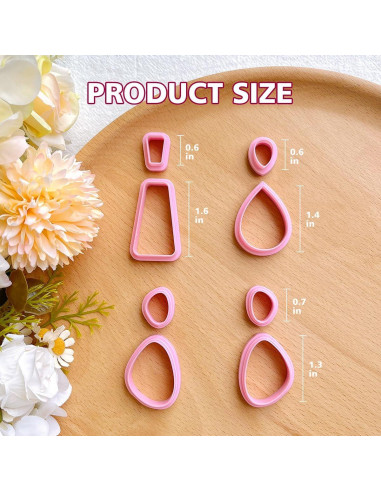 Cortadores de Arcilla de Polímero Keoker - 8 Formas para Joyería