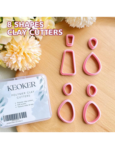 Cortadores de Arcilla de Polímero Keoker - 8 Formas para Joyería