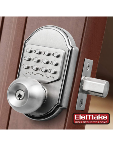 Cerradura de Puerta Sin Llave Motovecor MKD-001 Acero Inoxidable Cerradura de Puerta Sin Llave Motovecor MKD-001 Acero Inoxidable