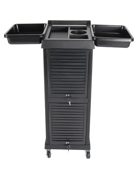 Carro de salón de belleza lkoewqzamx 7 niveles negro