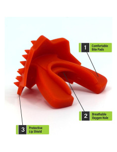 Protector Bucal Loudmouth 3D SpikeSurge Naranja Adultos/Jóvenes 2