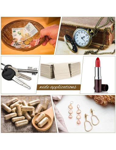 120 Bolsas de Joyería Microfibra Beige 8x8cm con Paños de Limpieza