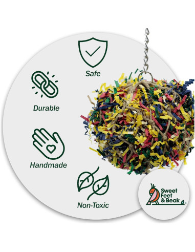 Bola de Desgarro para Aves Sweet Feet 3" - Juguete Forrajeo