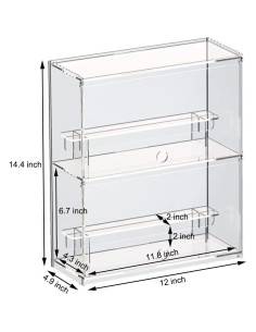 Caja de Exhibición Acrílica Choowin 2 Capas 30.5x12.5x36.5 cm 2