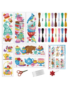 Kit de Marcadores de Cruce de Puntos INFUNLY 6 Piezas DIY