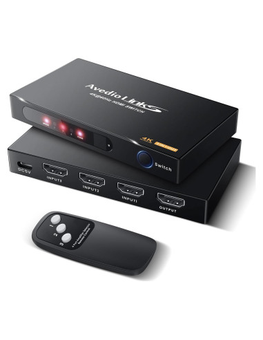 Conmutador HDMI 3 en 1 Avedio Links 4K 60Hz Automático