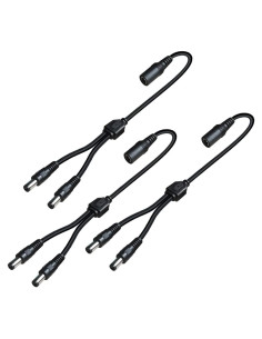 Cable Divisor de Alimentación DC 1 Femenino a 2 Masculinos SIOCEN 5.5mm x 2.1mm - 3 Piezas
