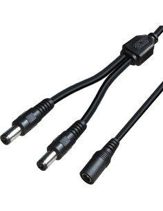 Cable Divisor de Alimentación DC 1 Femenino a 2 Masculinos SIOCEN 5.5mm x 2.1mm - 3 Piezas 2