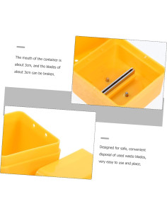 Caja de Almacenamiento de Cuchillas Desechadas LIFKOME Amarilla 2