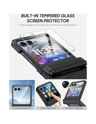 Funda Vizvera para Motorola Razr 2024/2025 con Protector de Pantalla