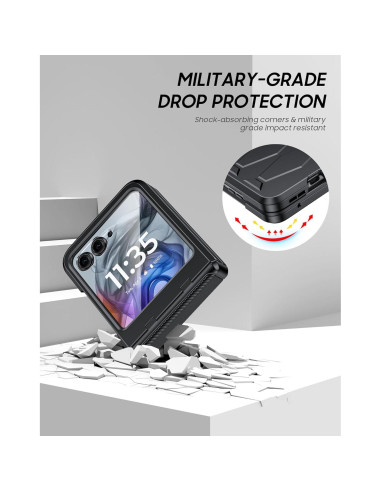 Funda Vizvera para Motorola Razr 2024/2025 con Protector de Pantalla