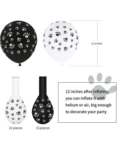 30 Globos de Láttex con Patas de Mascota para Fiesta 2