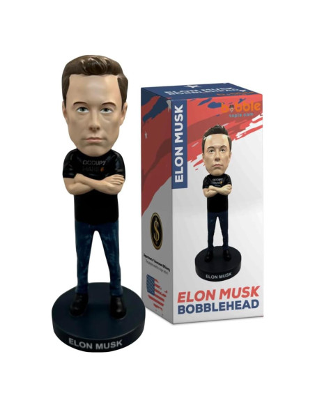 Cabeza Móvil Coleccionable Elon Musk 20.32 cm Bobbletopia