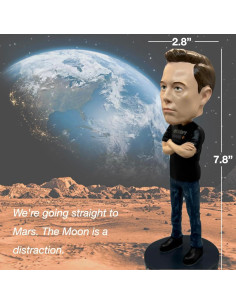 Cabeza Móvil Coleccionable Elon Musk 20.32 cm Bobbletopia 2
