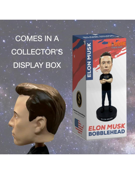 Cabeza Móvil Coleccionable Elon Musk 20.32 cm Bobbletopia