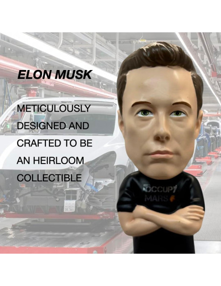 Cabeza Móvil Coleccionable Elon Musk 20.32 cm Bobbletopia