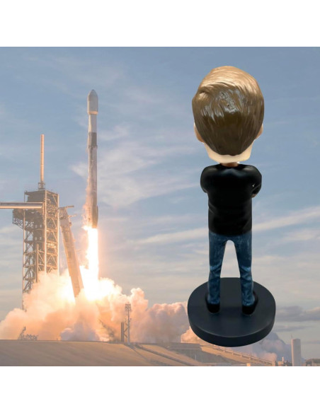 Cabeza Móvil Coleccionable Elon Musk 20.32 cm Bobbletopia