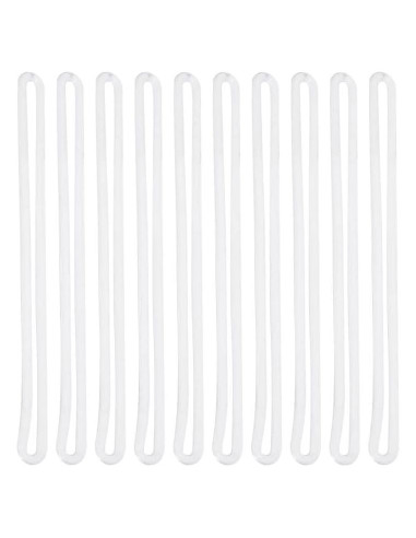 Lazos de Equipaje Mini Skater 12 cm 10 Pcs Transparente