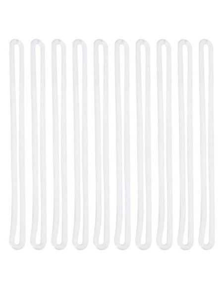 Lazos de Equipaje Mini Skater 12 cm 10 Pcs Transparente