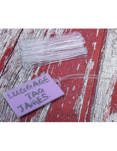 Lazos de Equipaje Mini Skater 12 cm 10 Pcs Transparente