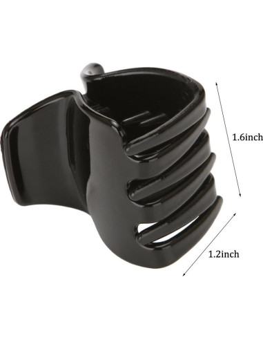 10 Clips de Garra para Cabello Grueso Yishenyishi Negros