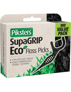 Palillos de Hilo Dental Ecológicos Piksters 100 Unidades 2 en 1 2