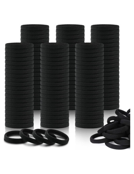 150 Sujetadores de Cabello IKOCO Algodón Sin Costura Negros