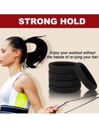 150 Sujetadores de Cabello IKOCO Algodón Sin Costura Negros