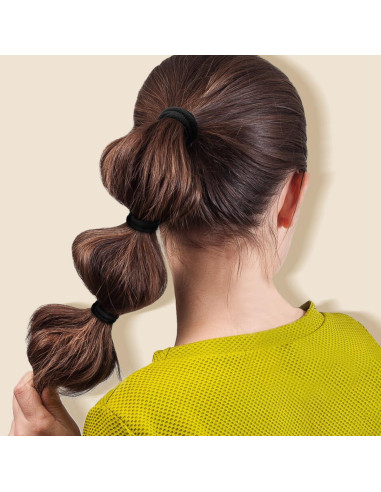 150 Sujetadores de Cabello IKOCO Algodón Sin Costura Negros